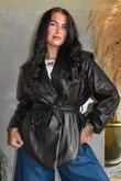 Benatar Pleat Shoulder Jacket Coffee Bean